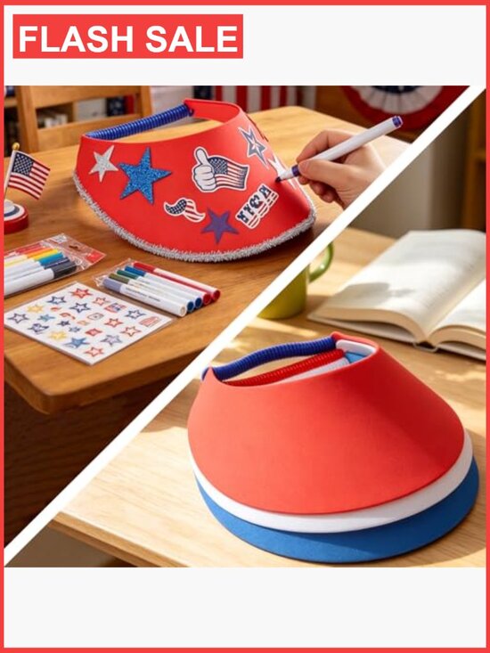 DIY Foam Visor Kit for Kids 24 Pack Craft Party Hats